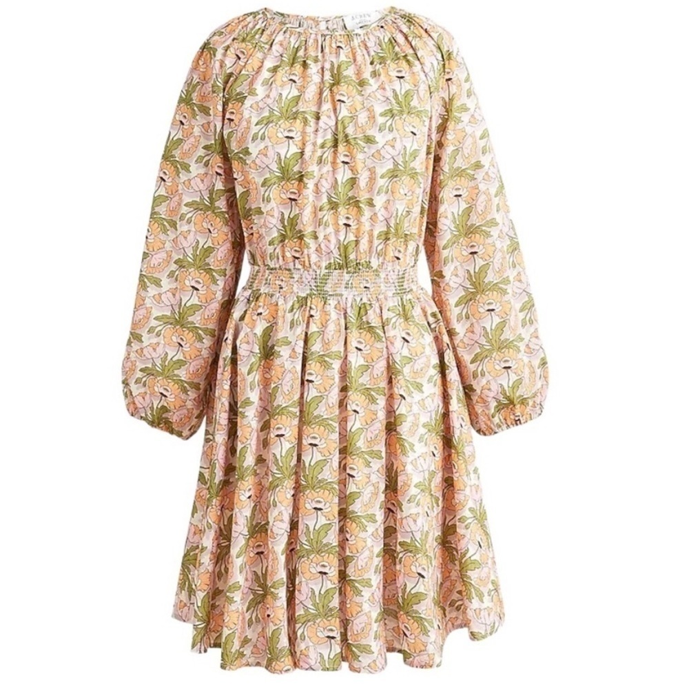 J.Crew x Liberty Art Smocked-waist mini dress in Butterfield Poppy Pattern
